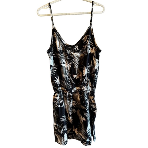 NWT Waikiki Mini Dress / Coverup | Drawstring Drop Waist | Palm Print | Size M - Picture 3 of 8